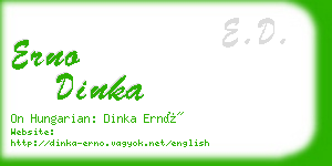 erno dinka business card